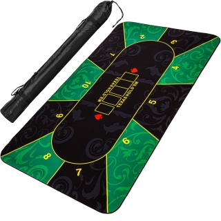Poker podložka čierno-zelená 160x80cm rolovacia v obale