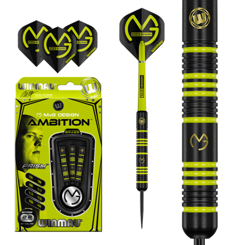 Šípky Winmau steel MvG Ambition 24g BRASS
