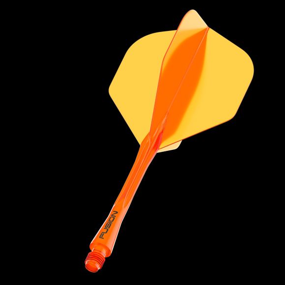 Integrované letky a násadky Winmau Fusion priehľadné oranžové integrované No6 letky a stredné násadky