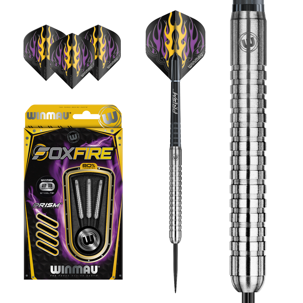 Set šípky Winmau Foxfire 80% 23g steel