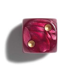 Philos perleťová hracia kocka 12mm červená