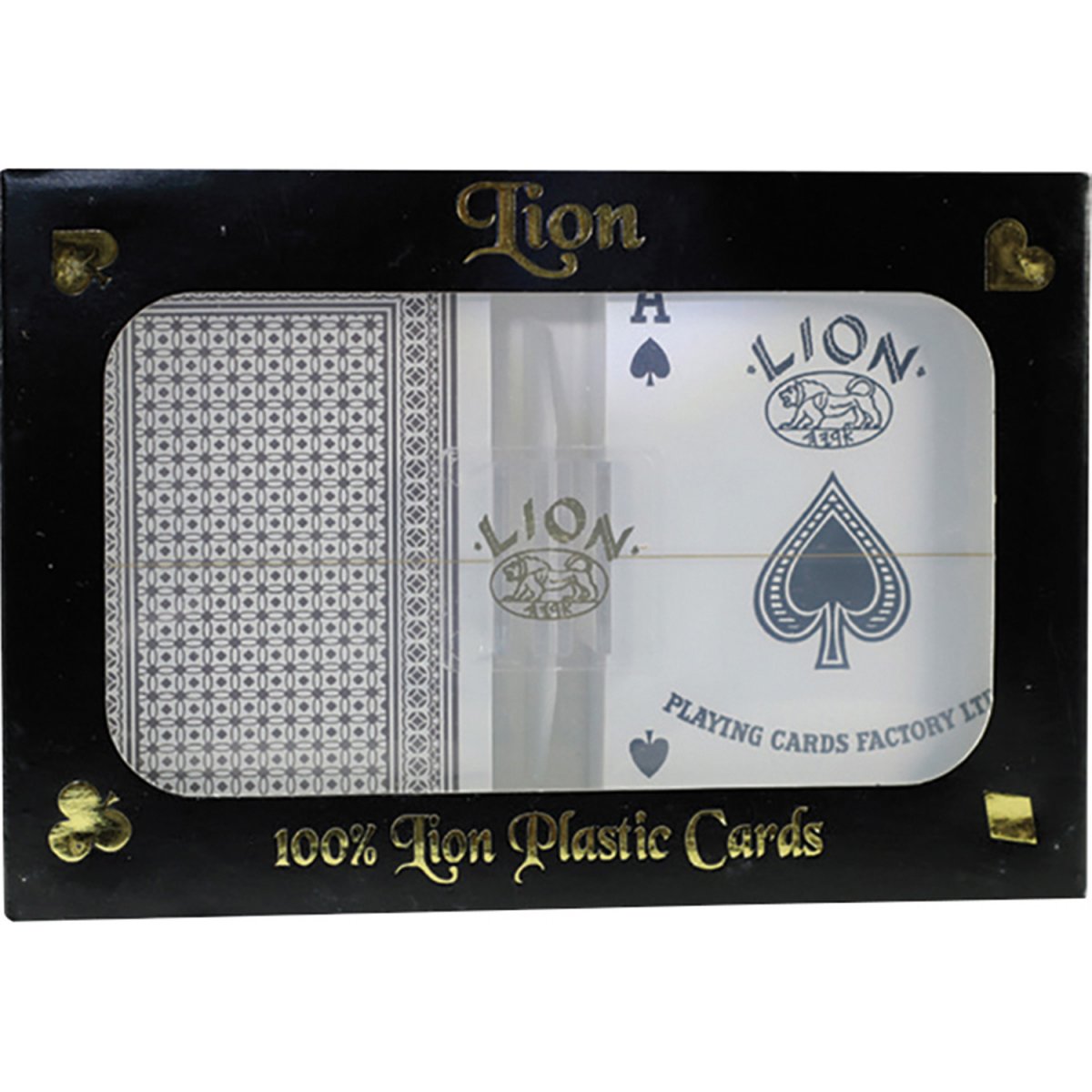Plastové karty na poker LION 100% 2 balíčky box