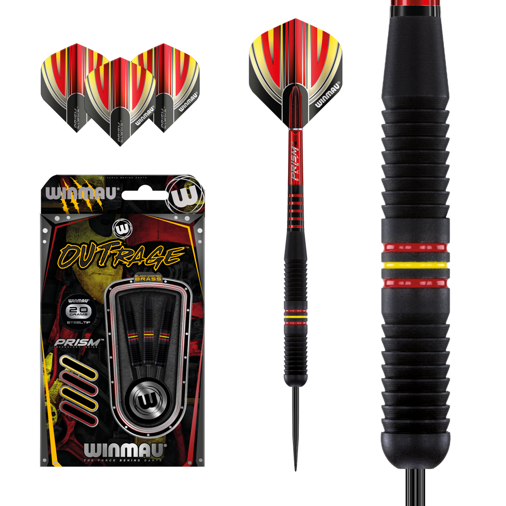 Set šípky Winmau OUTRAGE 20g steel Brass