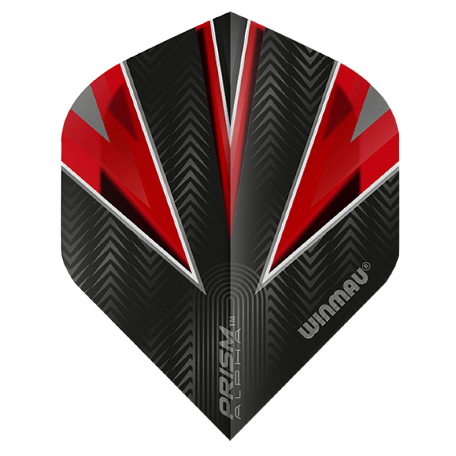 Letky na šípky Winmau Prism ALPHA červené/čierne 3 ks
