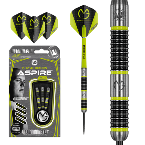 Šípky Winmau steel MvG Aspire 22g, 80%