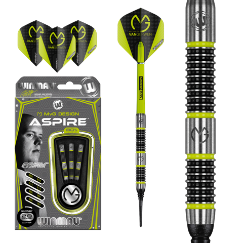 Šípky Winmau soft MvG Aspire 20g, 80%