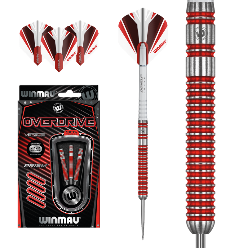 Šípky Winmau steel Overdrive 90% wolfram 22g 