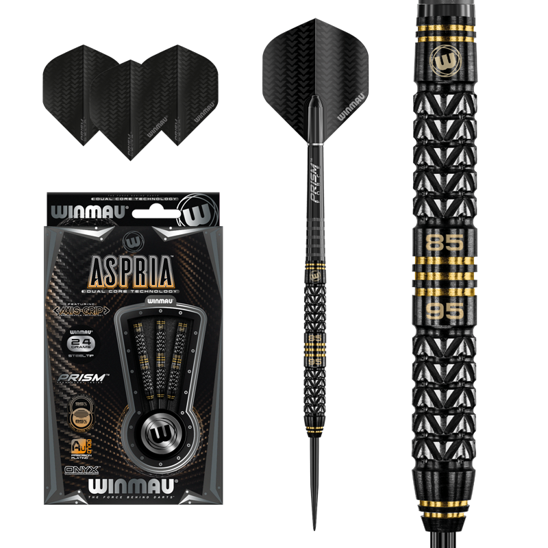 Šípky Winmau steel Aspria 24g, 95/85% dual wolfram