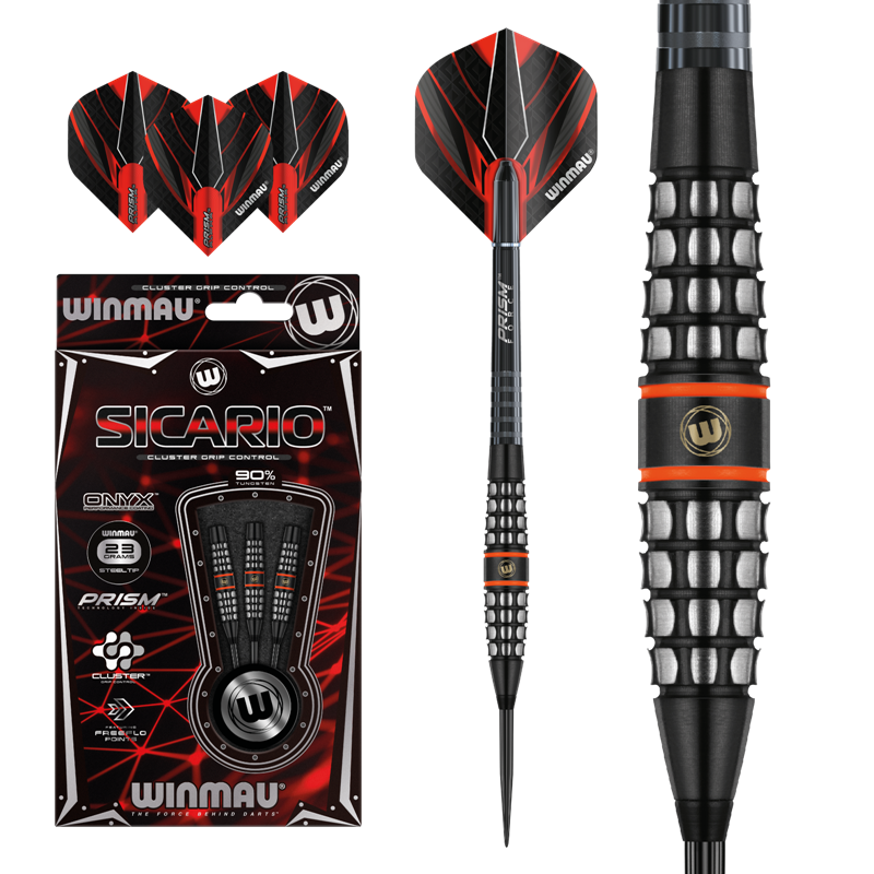 Šípky Winmau steel Sicario 23g, 90% wolfram