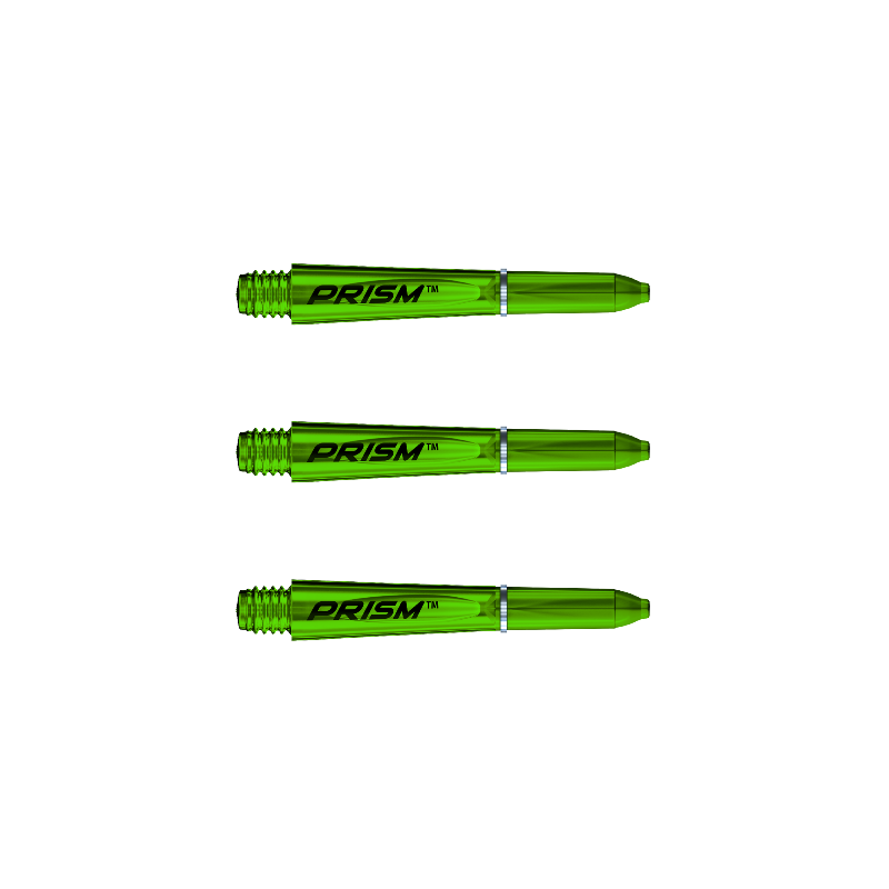 Násadky na šípky Winmau Prism plastic, priesvitné krátke zelené 3ks