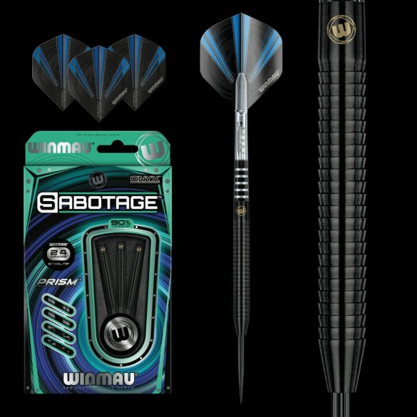 Šípky Winmau steel Sabotage Black 24g 90% wolfram