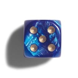 Philos perleťová hracia kocka 12mm modrá