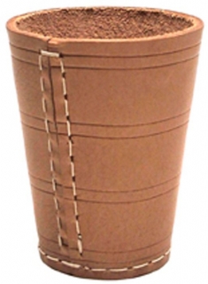 Kožený pohár na kocky Dice Cup 10cm / 8cm priemer