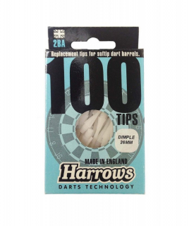 Hroty na šípky soft Harrows Dimple 2BA biele 100 ks/bal
