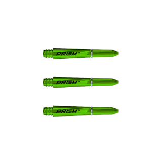 Násadky na šípky Winmau Prism plastic, priesvitné krátke zelené 3ks