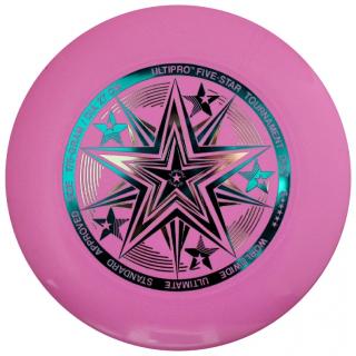 Lietajúci frisbee disk UltiPro Five Star Ružová 175g